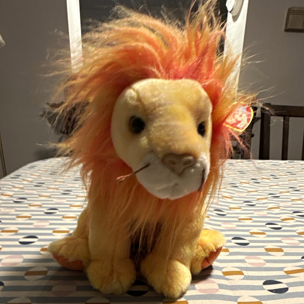 Ty Beanie Buddies Beanie Babies Bushy Lion Plush Stuffed Animal 2000 Vintage